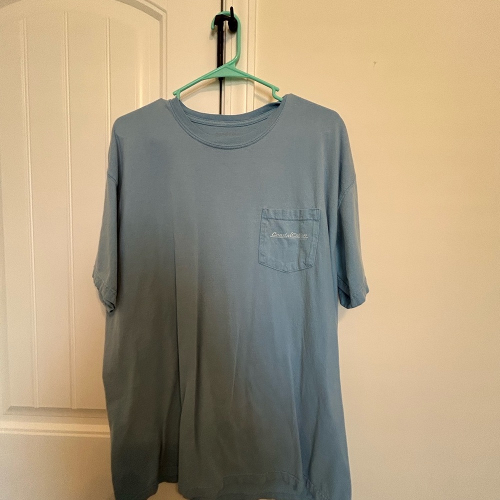 Men's Light Blue Short Sleeve Tee Coastal Cotton